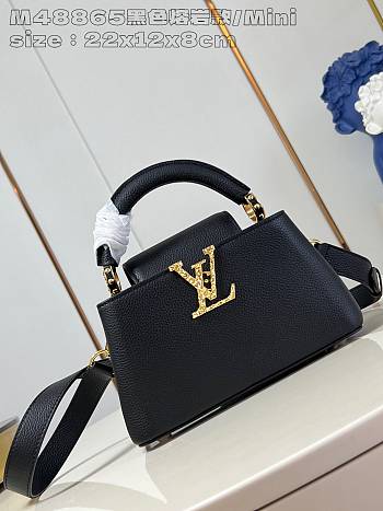 Louis Vuitton LV Capucines East-West Mini Black 22 x 12 x 8 cm