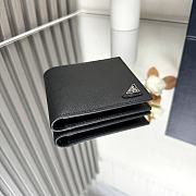 Prada Saffiano Leather Wallet Black 11x9.5cm - 2