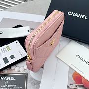 Chanel Card Holder Pink Caviar Gold 11x9.5x1.5cm - 2