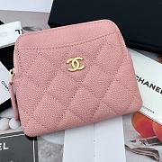 Chanel Card Holder Pink Caviar Gold 11x9.5x1.5cm - 4