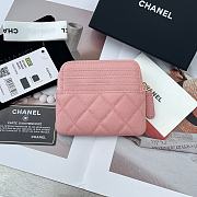 Chanel Card Holder Pink Caviar Gold 11x9.5x1.5cm - 5