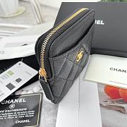 Chanel Card Holder Black Caviar Gold 11x9.5x1.5cm - 2