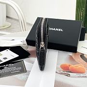 Chanel Card Holder Black Caviar Silver 11x9.5x1.5cm - 5