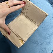 YSL Small Envelope Wallet Beige Gold 13x9x3cm - 3