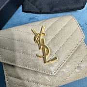 YSL Small Envelope Wallet Beige Gold 13x9x3cm - 2