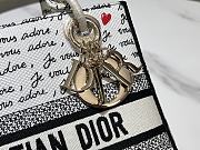 Dior Dioramour Medium Lady D-Lite Bag White Black Red 24cm - 3