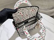 Dior Dioramour Medium Lady D-Lite Bag White Black Red 24cm - 2