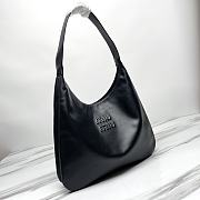 Miu Miu Hobo Bag Black Leather 42x38cm - 6