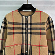 Burberry Vintage-Check Bouclé Collarless Jacket - 4