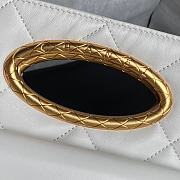 Chanel Clutch Lambskin Gold Plated Metal White 25x19x3cm - 3