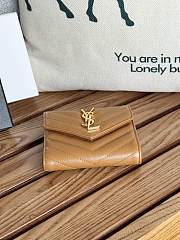 YSL Small Envelope Wallet Caramel Gold 13x9x3cm - 4