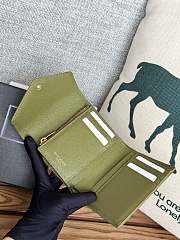 YSL Small Envelope Wallet Green Gold 13x9x3cm - 4