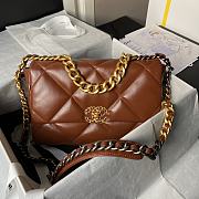 Chanel 19 Flap Bag Brown Gold 30cm - 1