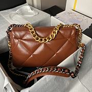 Chanel 19 Flap Bag Brown Gold 30cm - 2