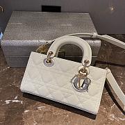 Dior Small Lady D-joy White Patent 22cm - 4
