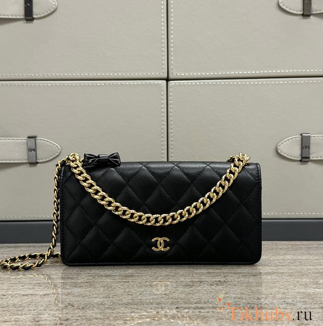 Chanel 24s Woc Flap Bag Black Caviar 18x3.5x10.5cm - 1