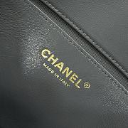 Chanel 24A Handle Flap Bag Grey Gold Lambskin 19cm - 3