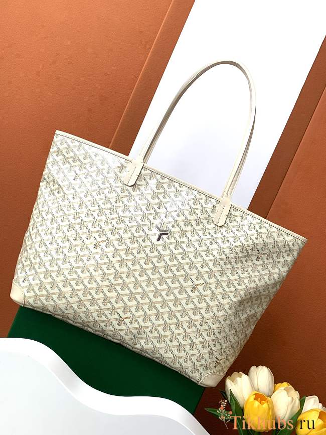 Goyard Tote Bag Zipper White 50x30x17m - 1