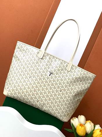 Goyard Tote Bag Zipper White 50x30x17m