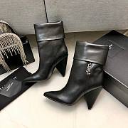 YSL Ankle Black Boots Heel 9cm - 3