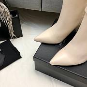 YSL Ankle White Boots Heel 9cm - 2