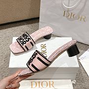 Dior Dway Heeled Slide Pale Pink Heel 3.5cm - 4