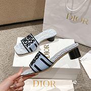 Dior Dway Heeled Slide Blue Heel 3.5cm - 4