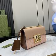 Gucci Padlock Small Shoulder Bag Pink 20x12x8cm - 4