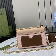Gucci Padlock Small Shoulder Bag Pink 20x12x8cm - 2