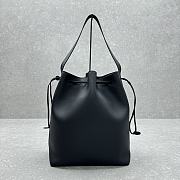 The Row Black Belvedere Leather Bucket Bag 30x37x18cm - 4