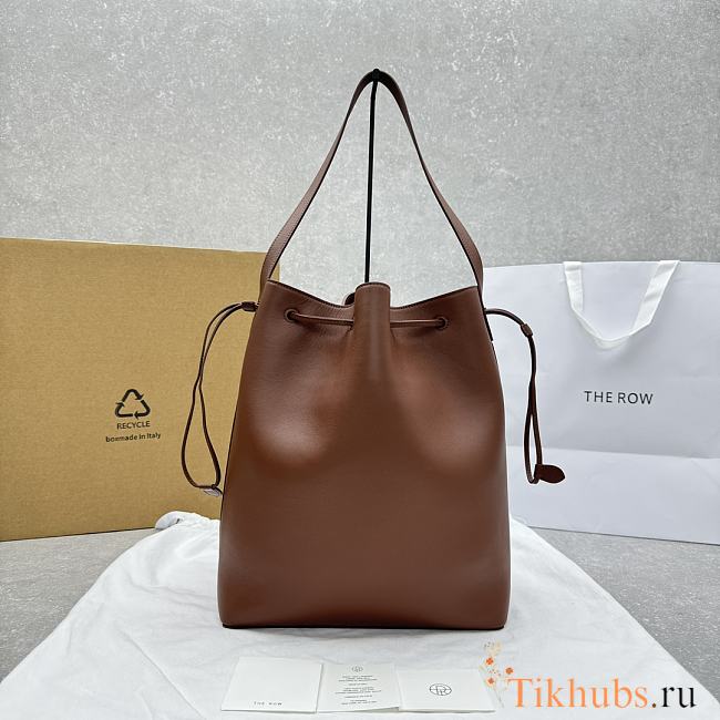 The Row Brown Belvedere Leather Bucket Bag 30x37x18cm - 1