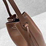 The Row Brown Belvedere Leather Bucket Bag 30x37x18cm - 6