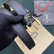 Gucci Black Belt Gold 3cm - 5