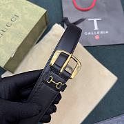 Gucci Black Belt Gold 3cm - 4