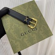 Gucci Black Belt Gold 3cm - 3