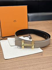 Hermes Black Grey Belt 3.8cm - 1