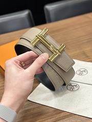 Hermes Black Grey Belt 3.8cm - 3