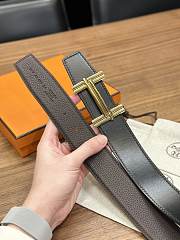Hermes Brown Black Belt 3.8cm - 5