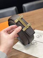 Hermes Brown Black Belt 3.8cm - 4