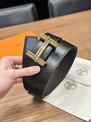 Hermes Brown Black Belt 3.8cm - 2