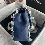 Chanel Medium Flap Bag Denim Silver 25cm - 6