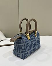 Fendi Mini By The Way Denim Blue Bag 20x9x12cm - 4