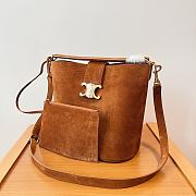 Celine Louise Medium Bag Suede Brown 23.5x24x16cm - 5