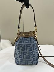 Fendi Mon Tresor FF Denim Mini Bucket 18x12x10cm - 3