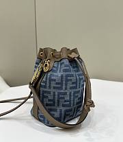 Fendi Mon Tresor FF Denim Mini Bucket 18x12x10cm - 5