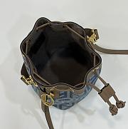 Fendi Mon Tresor FF Denim Mini Bucket 18x12x10cm - 4