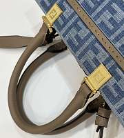 Fendi Sunshine Small Light Blue FF Denim 25.5x23x12cm - 2