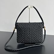 Bottega Veneta Swing Black Lambskin 25x19x6cm - 6