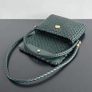 Bottega Veneta Swing Green Lambskin 25x19x6cm - 3