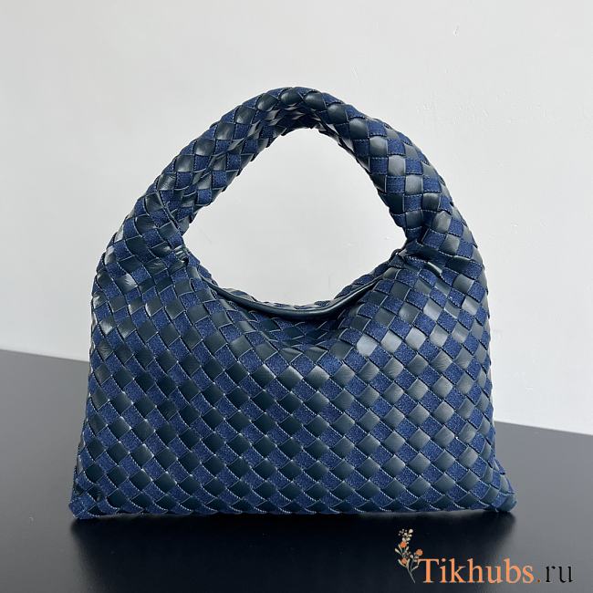 Bottega Veneta Small Hop Denim Blue 41x20.5x17.5cm - 1